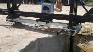 Купить сваи для ворот в Климовск. Заказать ворота на сваях под ключ от 21630 руб